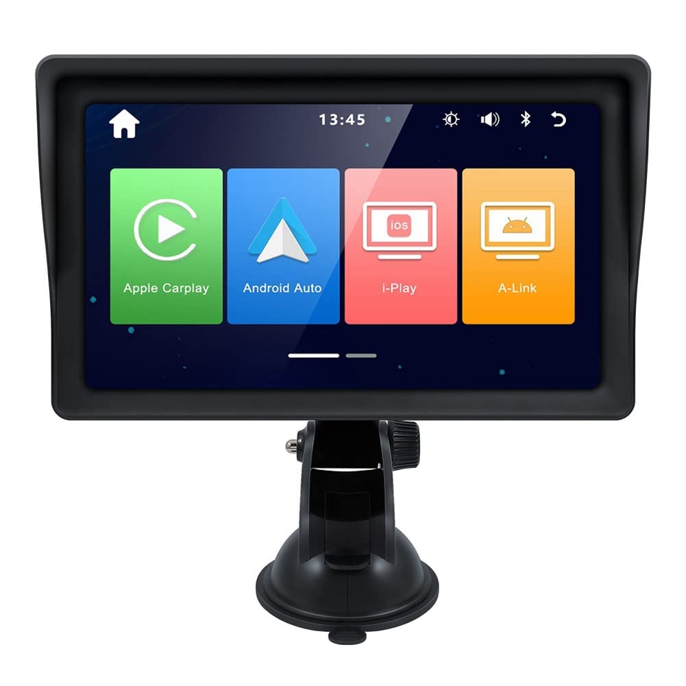 Corghd Multimedia Video Player ABS Auto Player Multimedia Video Player Universal 7 Zoll Autoradio Wireless Carplay und Wireless Android Auto Touchscreen Bluetooth von Corghd