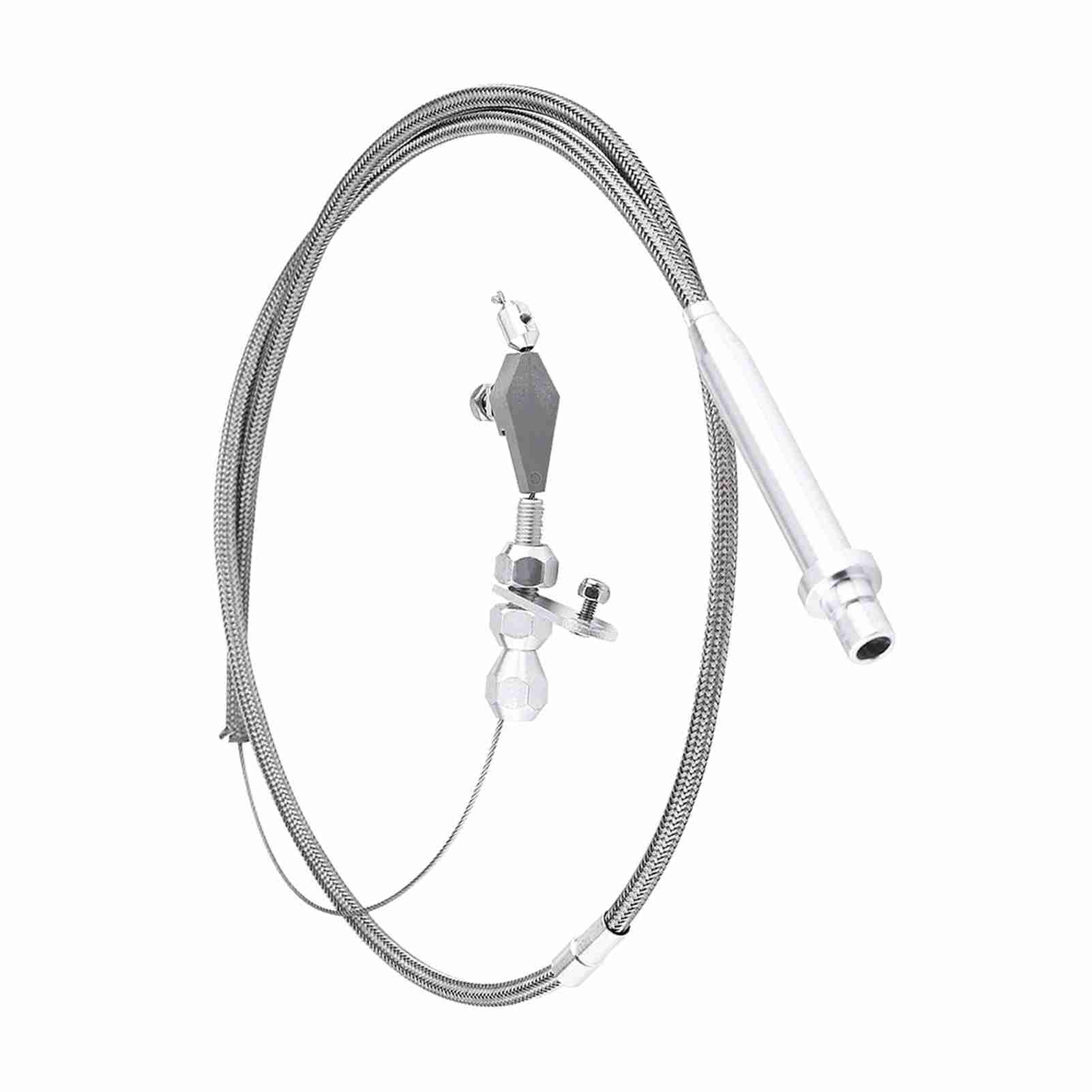 TH350 Kickdown-Kabel mit Geflochtenem Edelstahl-Getriebe, Arretierung, Kickdown, Robust, Reibungsloser Betrieb, Silber von Cornesty