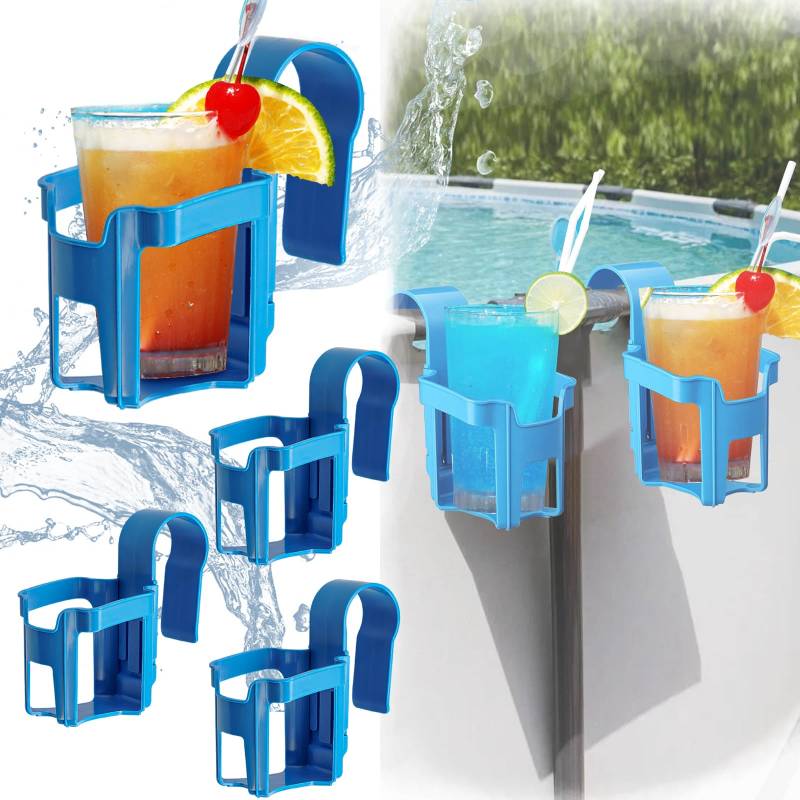 Getränkehalter,4 Stück Getränkehalter Poolrand Bierhalter,Poolside Cup Holder Pool Zubehör,Kunststoff Getränkehalter Pool,Pool Becherhalter Getränkehalter Für Schwimmbäder Pool Aufstellpool von Corpower