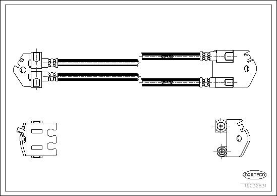 Bremsschlauch Hinterachse Corteco 19032831 von Corteco