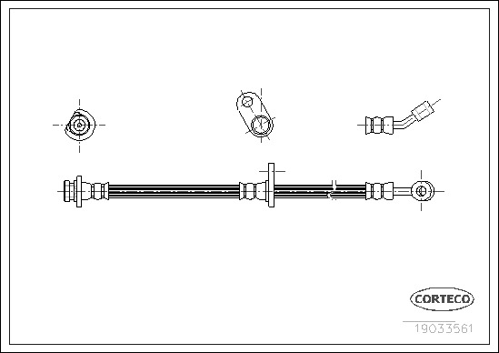 Bremsschlauch Hinterachse Corteco 19033561 von Corteco