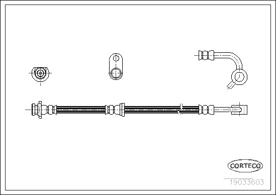 Bremsschlauch Hinterachse Corteco 19033603 von Corteco