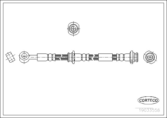 Bremsschlauch Hinterachse links Corteco 19033558 von Corteco
