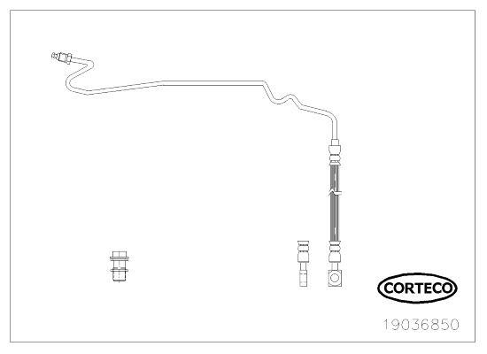 Bremsschlauch Hinterachse rechts Corteco 19036850 von Corteco