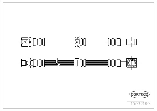 Bremsschlauch Vorderachse Corteco 19032169 von Corteco