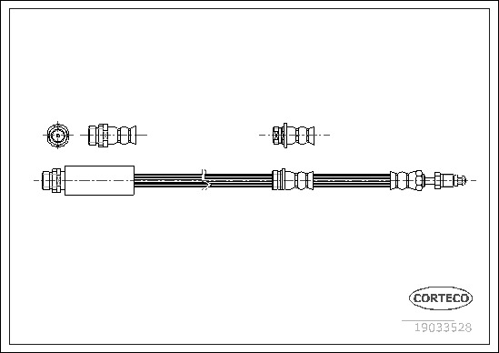 Bremsschlauch Vorderachse Corteco 19033528 von Corteco