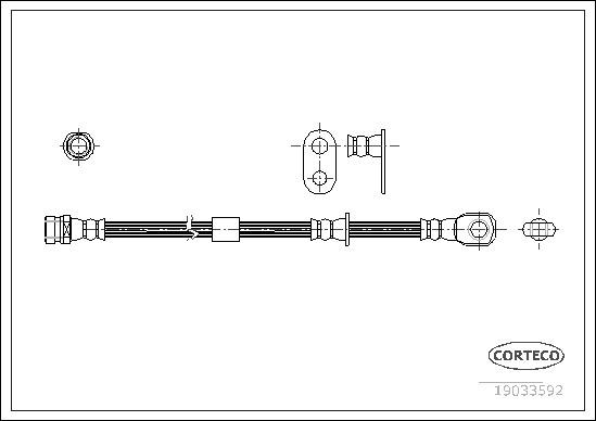 Bremsschlauch Vorderachse Corteco 19033592 von Corteco