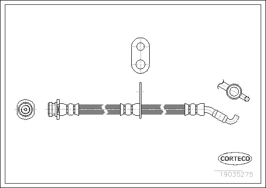 Bremsschlauch Vorderachse Corteco 19035275 von Corteco