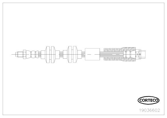 Bremsschlauch Vorderachse Corteco 19036602 von Corteco