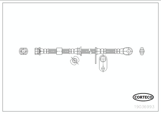 Bremsschlauch Vorderachse Corteco 19036993 von Corteco