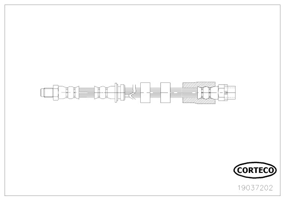 Bremsschlauch Vorderachse beidseitig Corteco 19037202 von Corteco