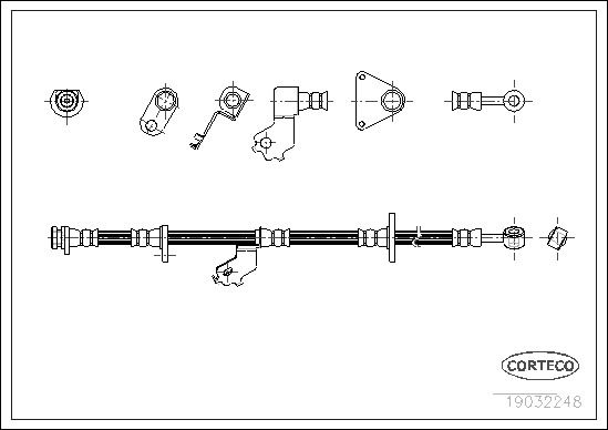 Bremsschlauch Vorderachse links Corteco 19032248 von Corteco