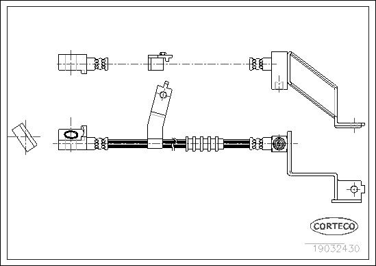 Bremsschlauch Vorderachse links Corteco 19032430 von Corteco