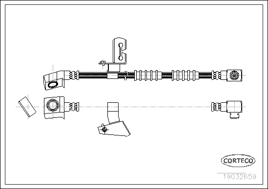 Bremsschlauch Vorderachse links Corteco 19032659 von Corteco