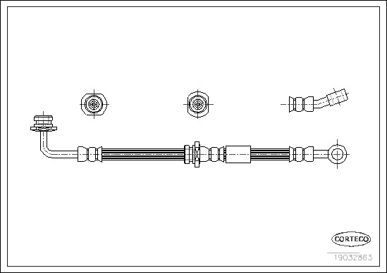 Bremsschlauch Vorderachse links Corteco 19032863 von Corteco