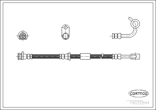 Bremsschlauch Vorderachse links Corteco 19032894 von Corteco