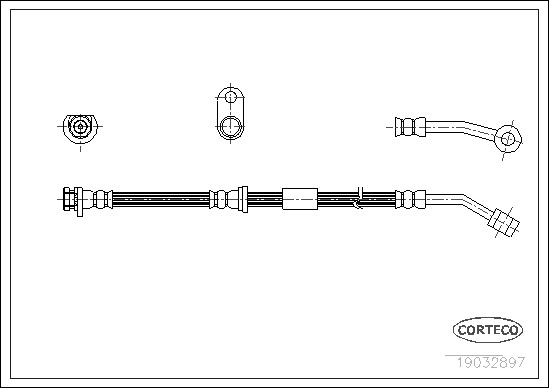 Bremsschlauch Vorderachse links Corteco 19032897 von Corteco