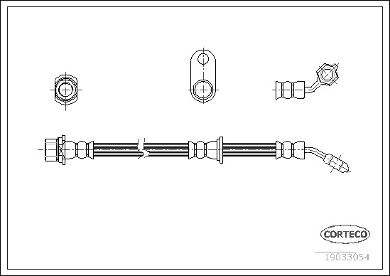 Bremsschlauch Vorderachse links Corteco 19033054 von Corteco