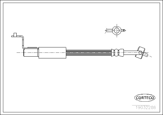 Bremsschlauch Vorderachse rechts Corteco 19032286 von Corteco