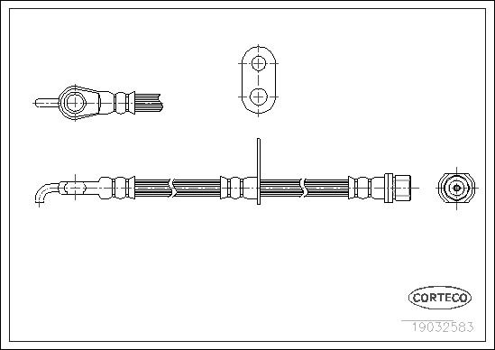 Bremsschlauch Vorderachse rechts Corteco 19032583 von Corteco