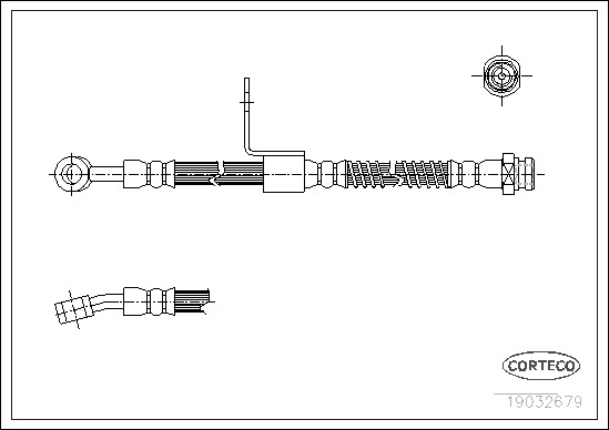 Bremsschlauch Vorderachse rechts Corteco 19032679 von Corteco