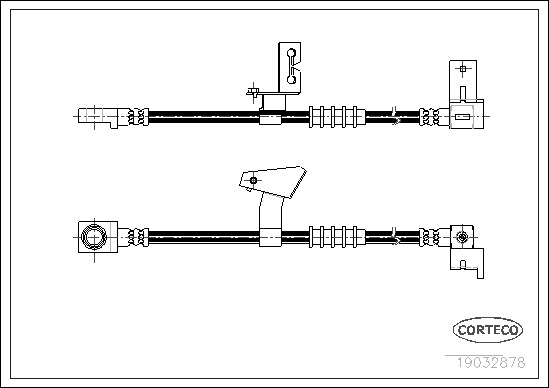 Bremsschlauch Vorderachse rechts Corteco 19032878 von Corteco