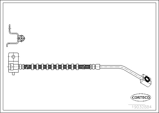 Bremsschlauch Vorderachse rechts Corteco 19032884 von Corteco