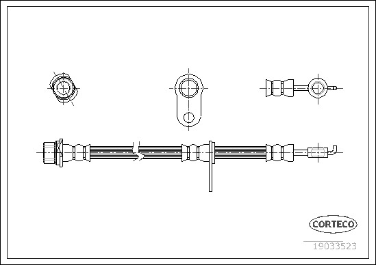 Bremsschlauch Vorderachse rechts Corteco 19033523 von Corteco