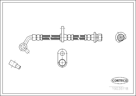 Bremsschlauch links Corteco 19035118 von Corteco