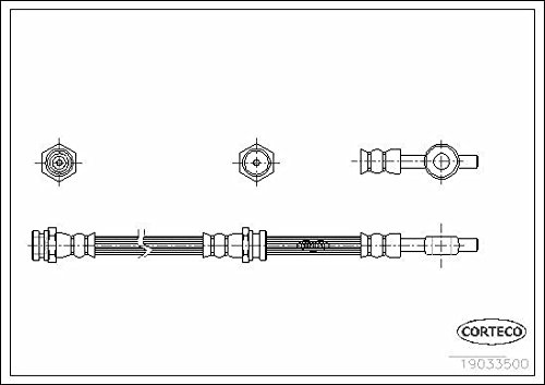Corteco 19033500 Bremsschlauch von Corteco