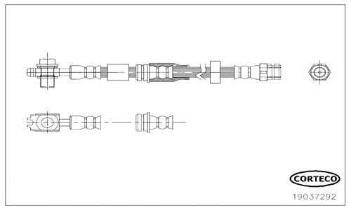 Corteco 19037292 flexibel Bremsbeläge von Corteco