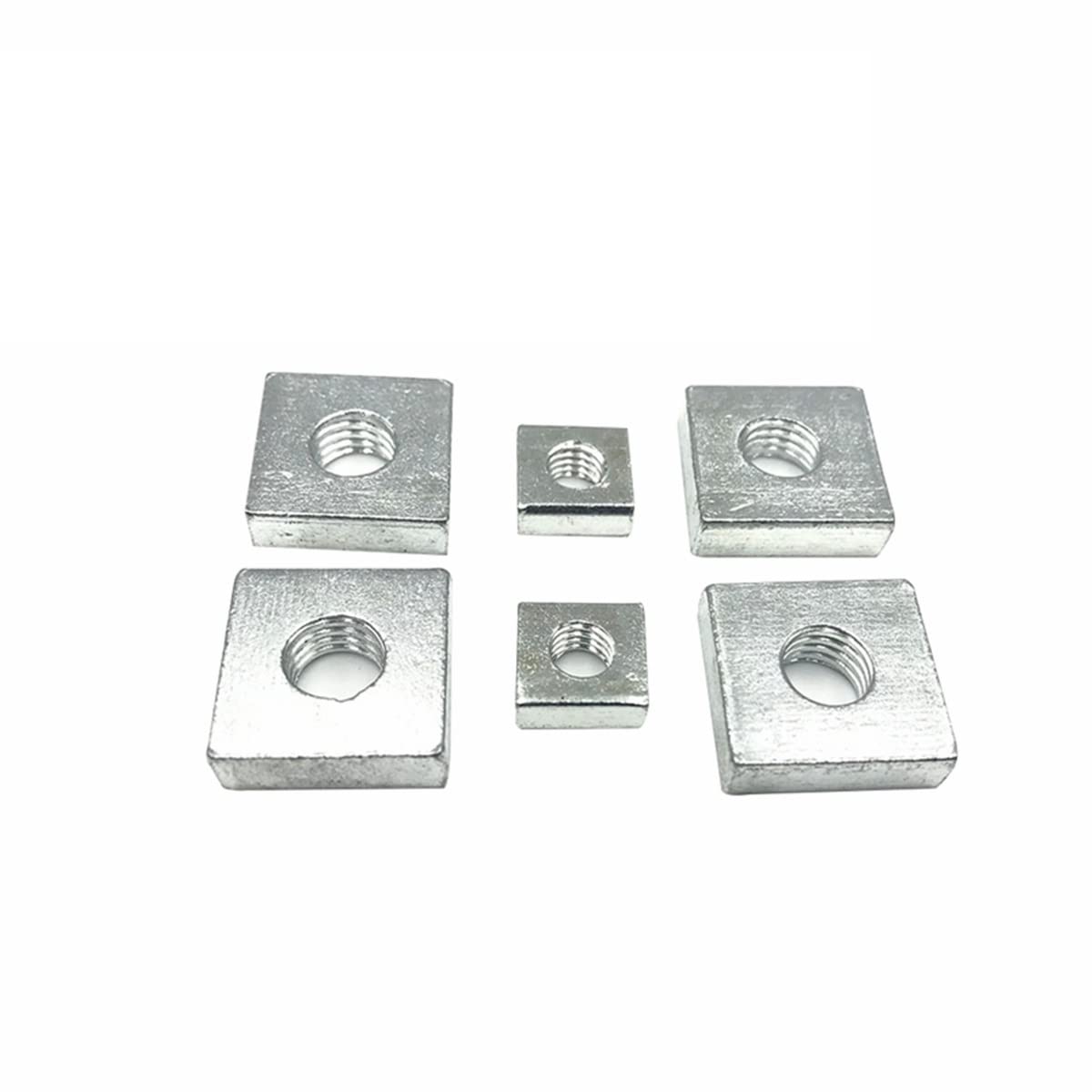 1 0pcs Quadratische dünne Nüsse M3 M4 M5 M6 M8 M10 Kohlenstoffstahl verzinkter Zinkplatten dünner Block Viereck Block Dünne quadratische Nuss(M4x8x2mm) von Cortnn