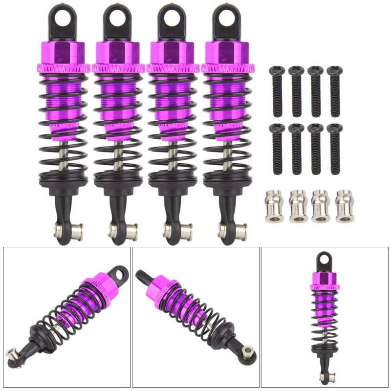 Aluminium-Stoßdämpfer, RC-Stoßdämpfer für WLtoys A949 A969 A979 K929 1/18 RC Aluminium-Stoßdämpfer Rc-Stoßdämpfer-Dämpfer-Modellauto (PURPLE) von Cosiki