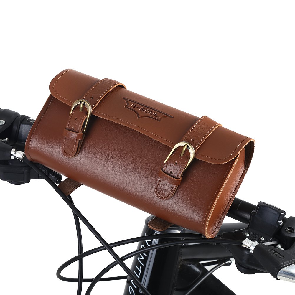 Cosiki Juli- Fahrrad Lenkertasche, B-Soul Retro Kunstleder Fahrrad Frontrahmen Tasche Bike Pouch Radfahren Zubehör von Cosiki