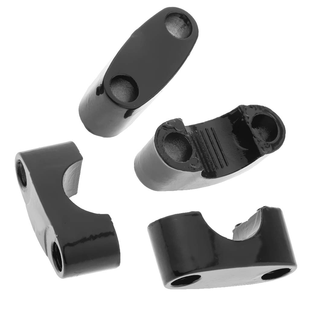 1 Paar 22 mm schwarze Lenker-Stange Riser Mount Clamp Adapter Universal von Courtieyeardceastea