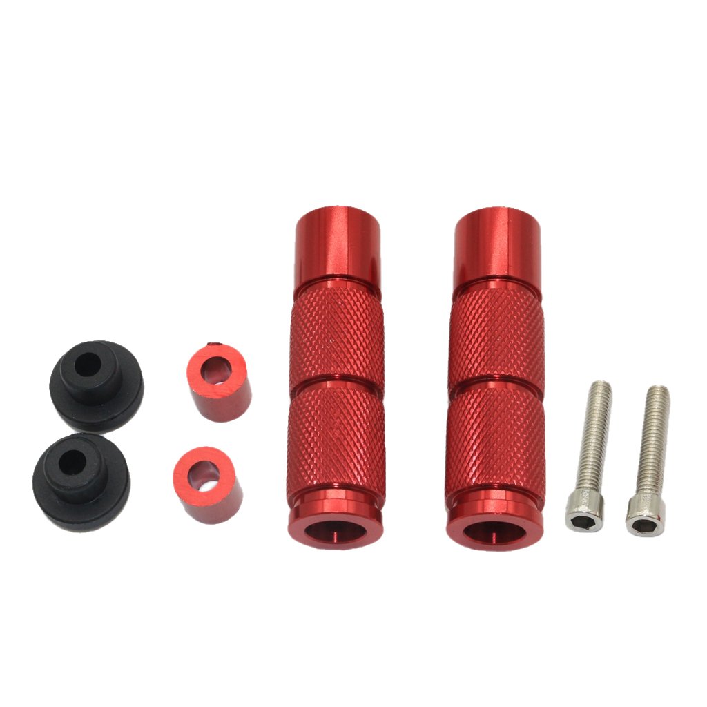 Universal CNC Motorrad Roller Dirt Bike ATV Fußrasten Rot von Courtieyeardceastea