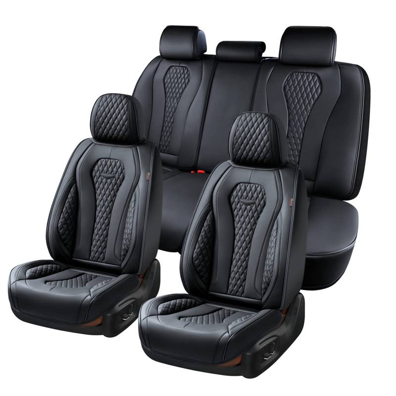 Coverado Autositzbezüge, Sitzbezüge Vorne und Hinten 5 Stück, Premium Autositzbezüge komplettes Set,Wasserdichtes Autositzkissen,Universal Fit für die meisten Limousinen SUV Pick-up Truck B8839 Seat von Coverado