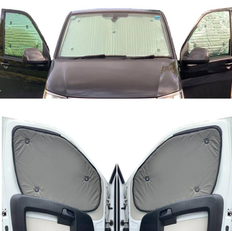 Thermo-Jalousien Kombatibel Mit Nissan Elgrand E51 (2002-2010)(Komplettset + Heckklappe) Rückseite einfärben Khakigrün, Reversibel und Thermisch von Covprotec