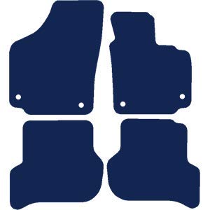 Passgenaues Automatten-Set, kompatibel/Ersatz für Seat Toledo (2005–2008), Veloursteppichmatten, mit Fersenpolster, rutschfest von Covprotec