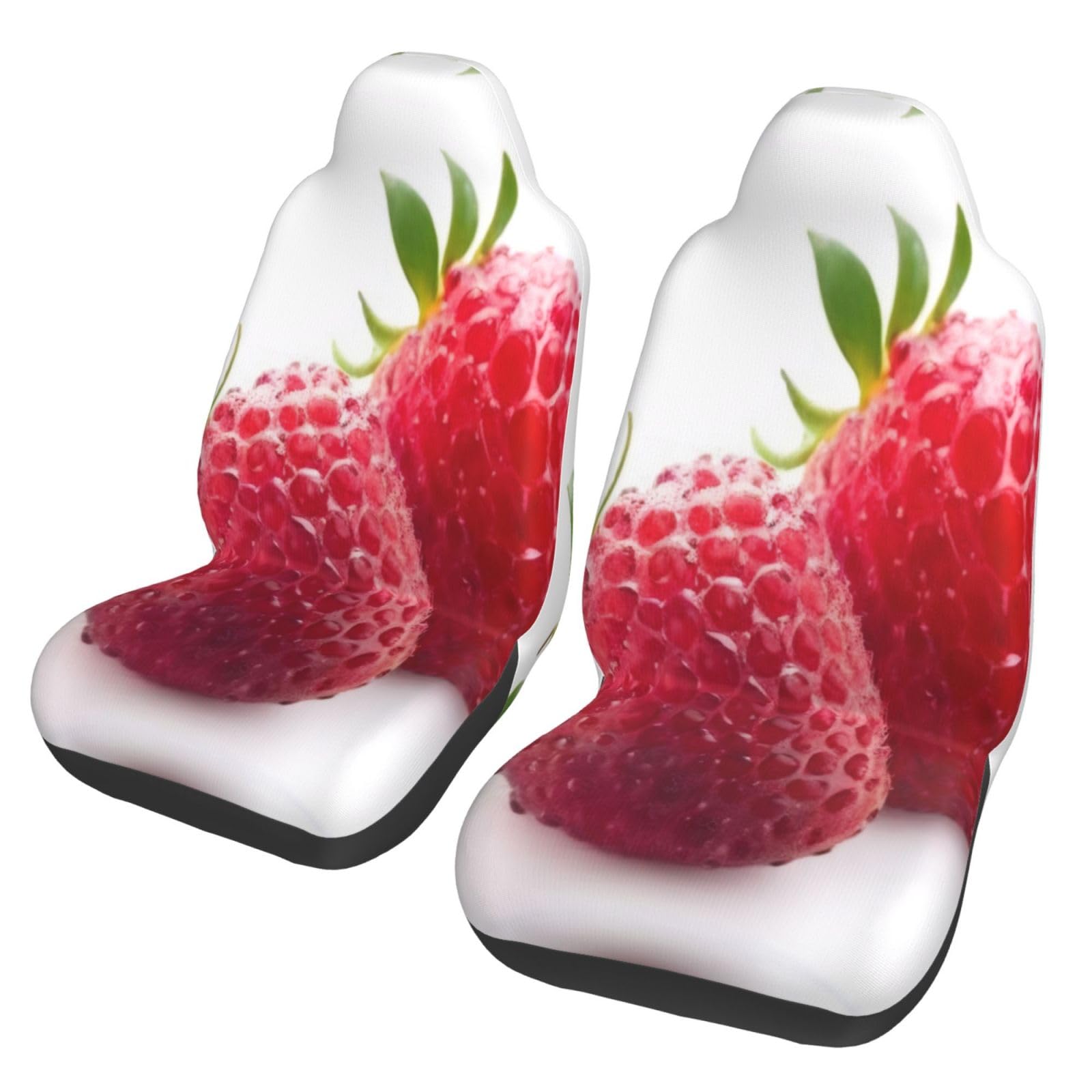 Strawberryuniversal Auto-Vordersitzbezüge, rutschfest, Stoff-Sitzbezüge für die meisten Autos, LKWs, SUVs (52 x 55 x 83 cm), 2 Stück von Cowmmwoc