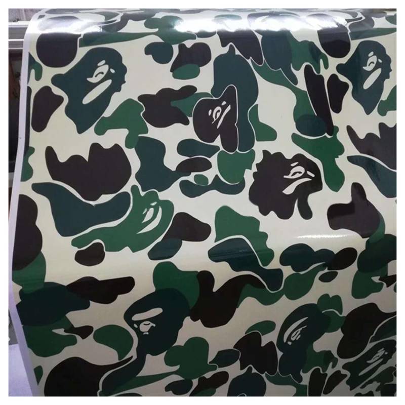 Cozylkx Camouflage-Vinylfolie Fürs Auto, 50 x 300 cm, PVC, DIY-Karosserie-Dekorationsaufkleber, Selbstklebende Vinyl-Aufkleberrolle Für Auto, Motorrad, Laptop von Cozylkx