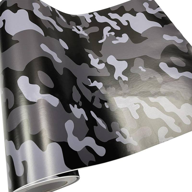 Cozylkx Camouflage-Vinylfolie Fürs Auto, 50 x 500 cm, PVC, DIY-Karosserie-Dekorationsaufkleber, Selbstklebende Vinyl-Aufkleberrolle Für Auto, Motorrad, Laptop von Cozylkx