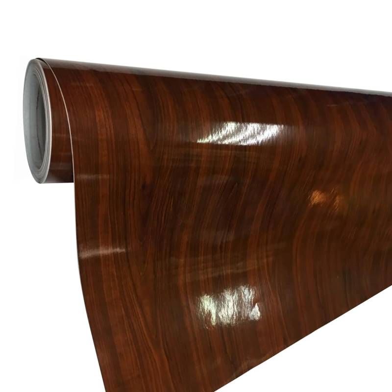 Cozylkx Glänzender Vinyl-Autoaufkleber Mit Holzmaserung, 30 x 152 cm, Auto-Innenraumfolie, Holzstruktur, Auto-Vinylrolle Für Rückspiegel, Mittelkonsole, Instrumententafel-Dekoration von Cozylkx