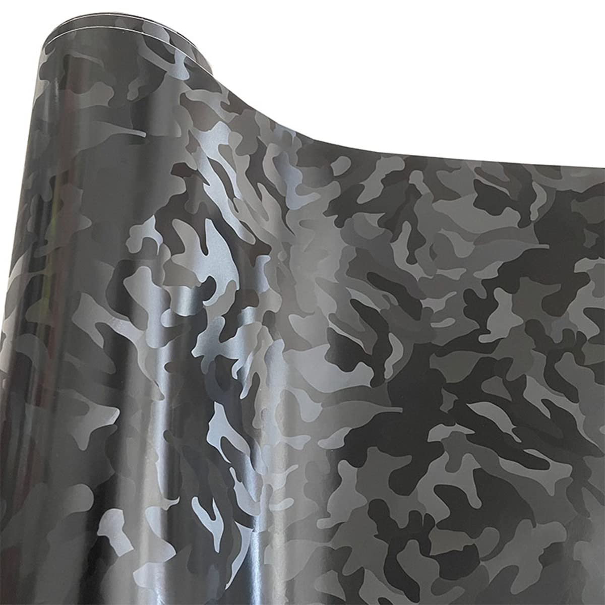 Cozylkx Schwarze Camouflage Vinylfolie 11,81" x59,84, Selbstklebender Air Release Aufkleber Car Wrapping Film Camo Lackschutzfolie FüR Auto Motorrad von Cozylkx