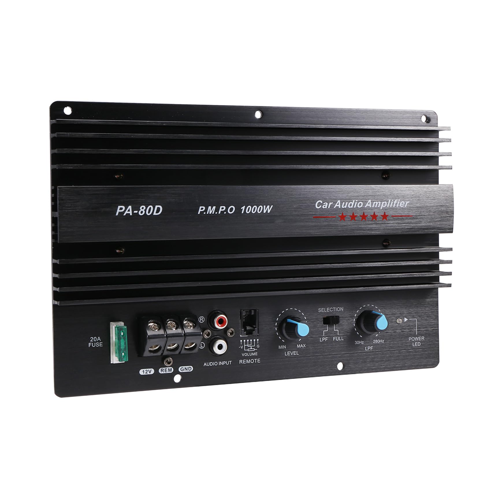 Cpolebev 12V 1000W Auto Audio Hoch Leistungs VerstäRker Amp Board Leistungs Starker Subwoofer Bass VerstäRker PA-80D von Cpolebev