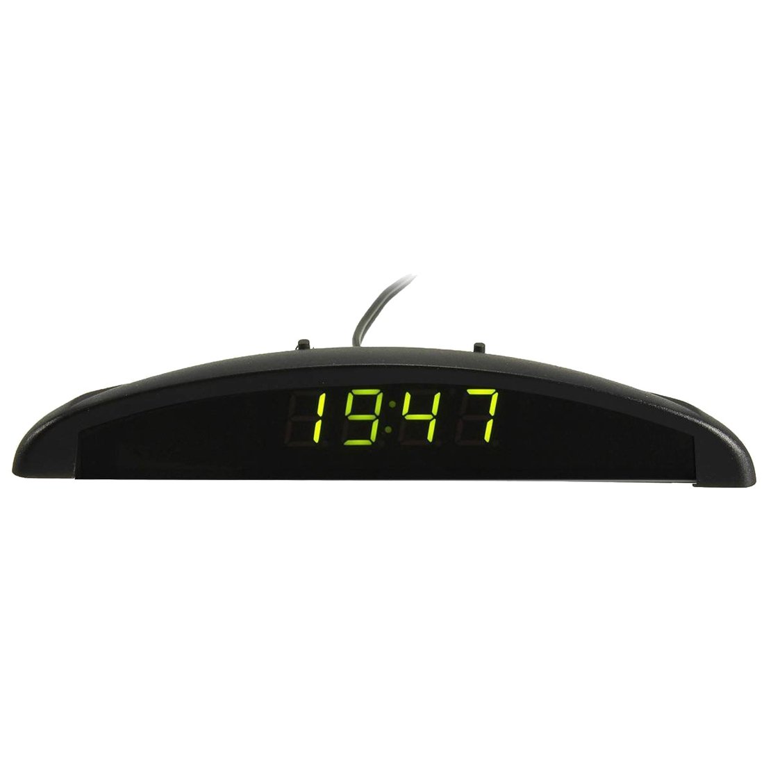 Cpolebev 3In1 Auto Car 12V Digital LED Voltmeter Spannung Temperatur Uhr Thermometer Kfz, Gruen von Cpolebev