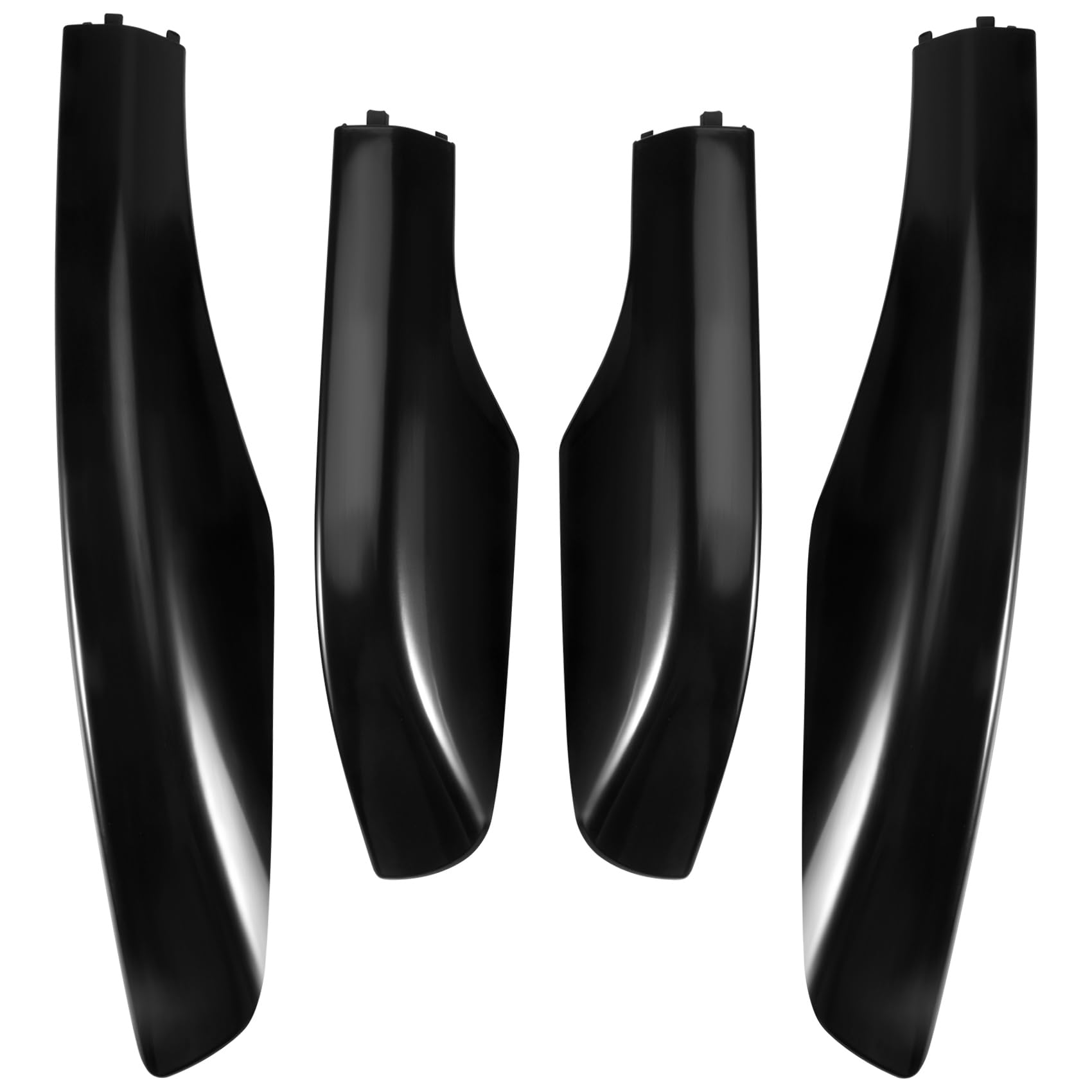 Cpolebev 4PCS Schwarz ABS Autodach GepäCkträGer Schienenendabdeckung Shell Protector Fit für Fortuner 2004-2014 von Cpolebev