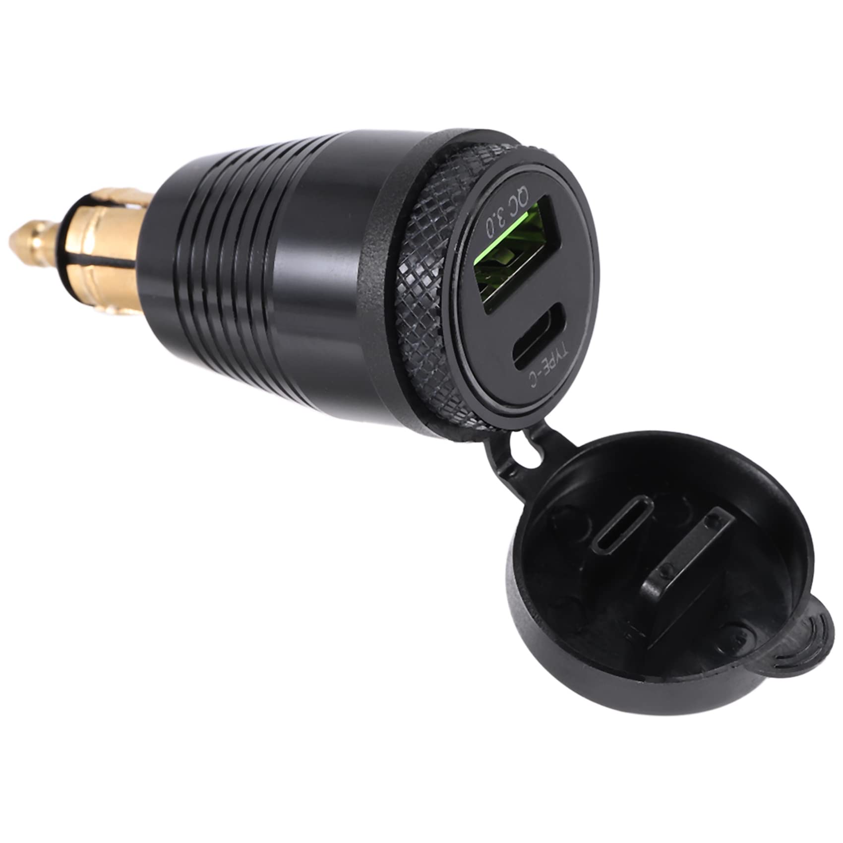 Cpolebev Motorrad DIN Stecker Wasserdichtes LadegeräT EIN QC3.0 USB LadegeräT & Typ C 30W Netzteil Adapter Buchse von Cpolebev