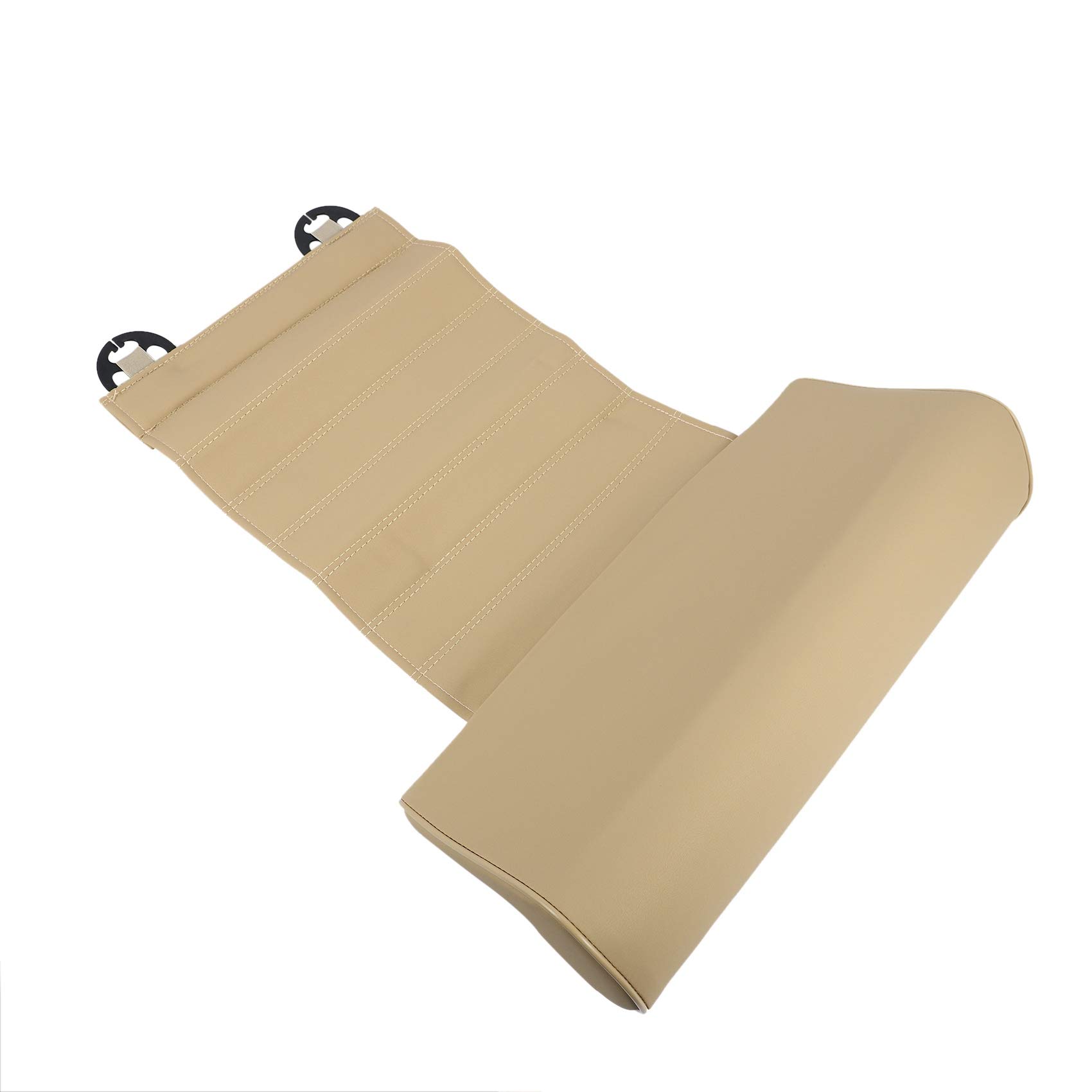 Cpolebev Universal Autositz Leder Beinpolster UnterstüTzung VerläNgerungsmatte Weiche FußStüTze Bein Leder Kissen Memory Beige von Cpolebev