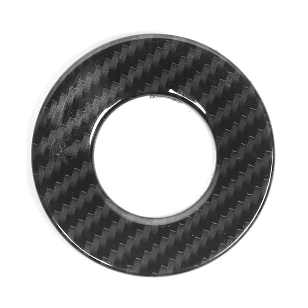 Autodekoration Auto Startstopp Knopf Schalter Dekoration Ringabdeckung for Jeep Wrangler angepasst J L Kompatibel mit Gladiator JT 2018+ Innenzubehör(Carbon fiber grain) von CrUzex